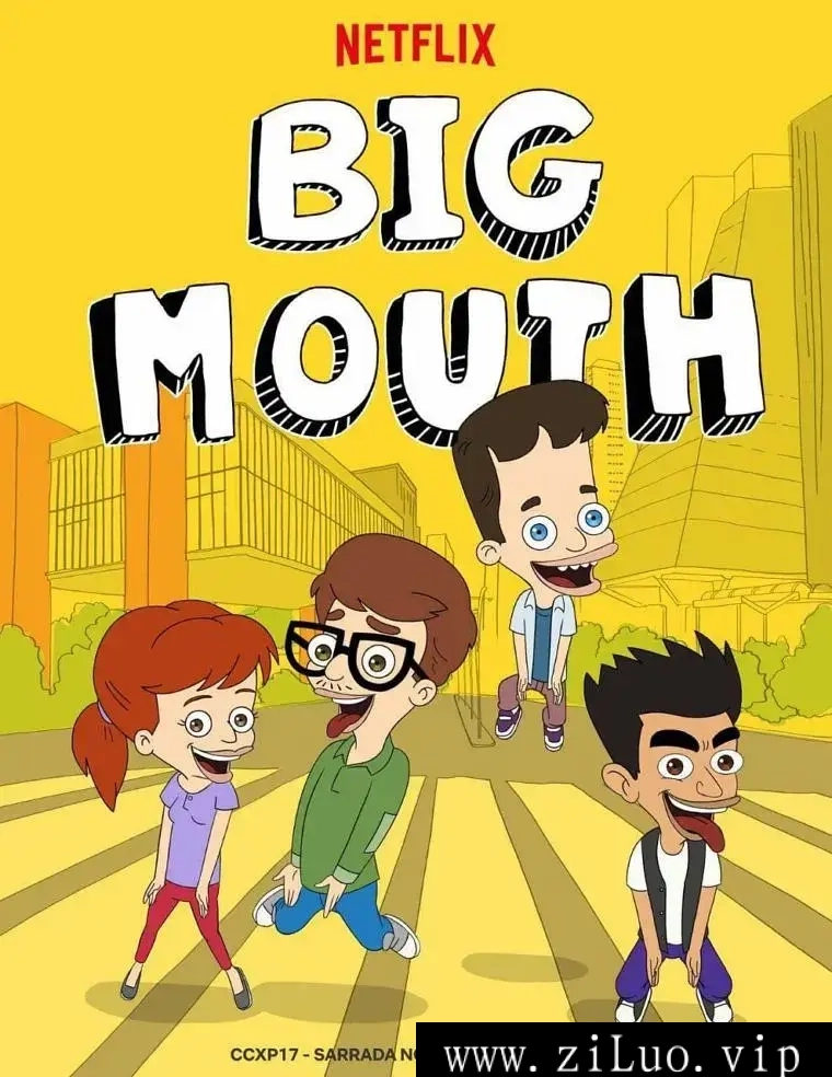 动画/动漫《大嘴巴/Big Mouth》全1-7季1080P超高清电影视频英语中字[MP4/28.34GB]百度云网盘下载，英语发音中文字幕，已做压缩处理，百度网盘下载后解压使用，文件大小28.34GB。