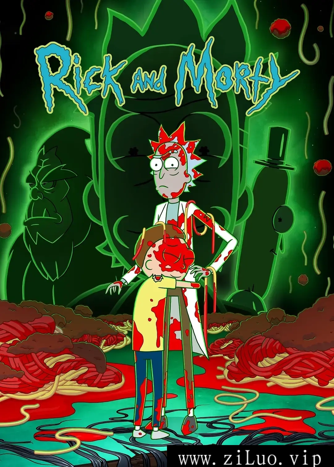动画/动漫《瑞克和莫蒂 第七季/Rick and Morty Season 7》全10集1080P超高清电影视频合集英语中字[MP4/7.65GB]百度云网盘下载，英语发音中文字幕，已做压缩处理，百度网盘下载后解压使用，文件大小7.65GB。